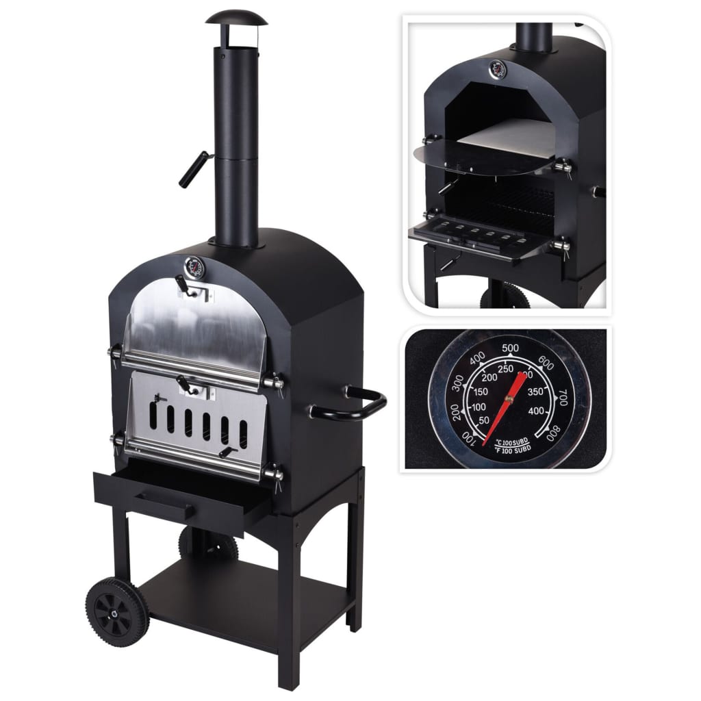 Progarden Barbecue Pizza -Ofen schwarz