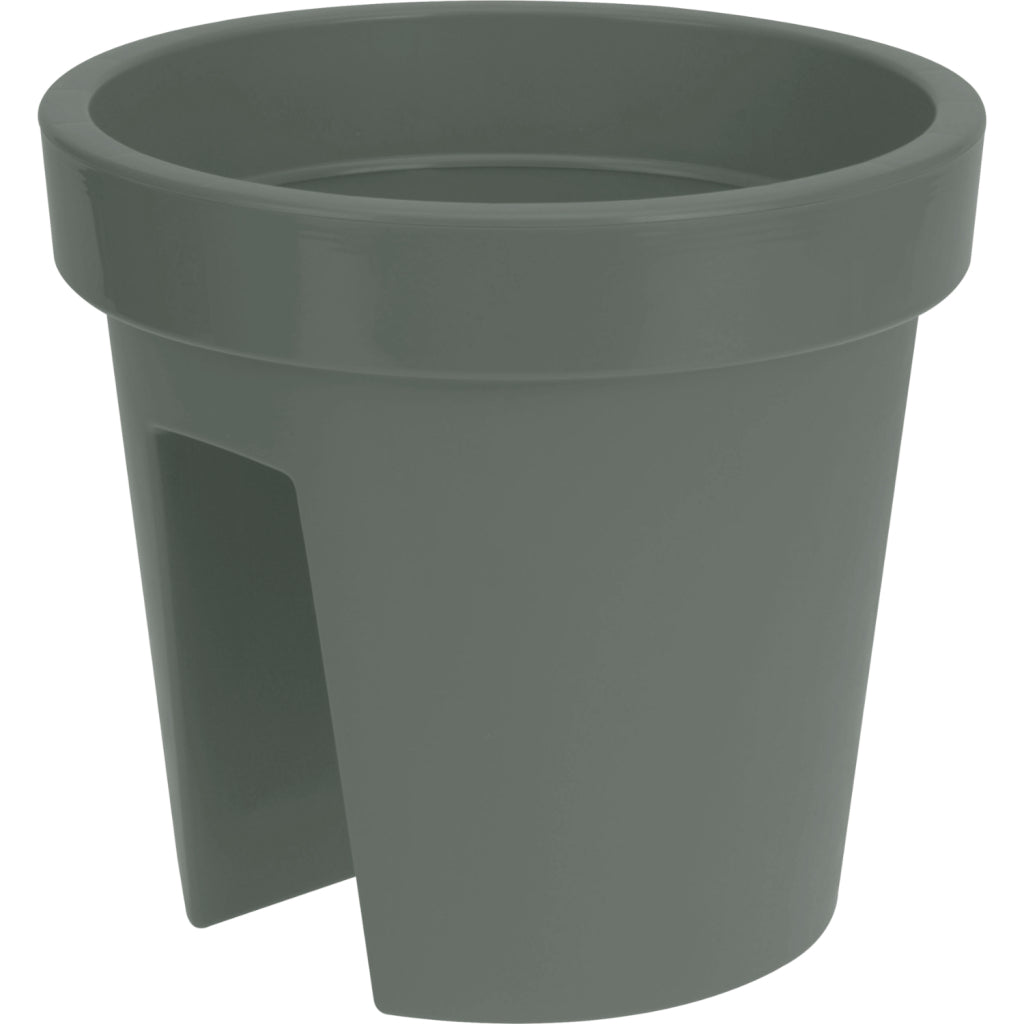 Basic round balcony bin 28 cm green