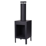 Prograrden Kamin mit Schornstein 100 cm schwarz