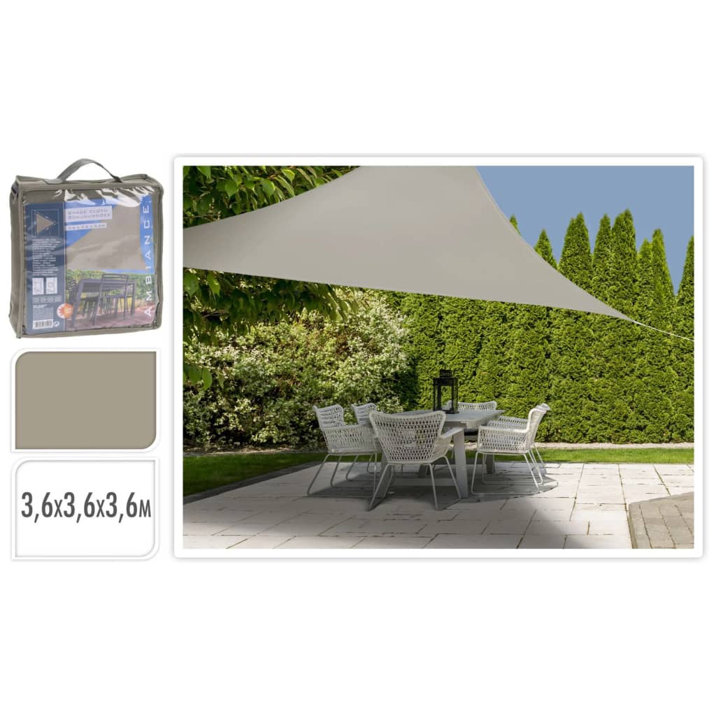 Prograrden Progarden Shadow Stoff Dräieck 3.6x3.6x3.6 m Sand -colored