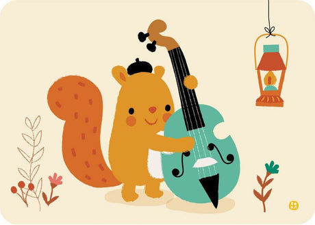 Bora double bass squirrell ansichtkaart