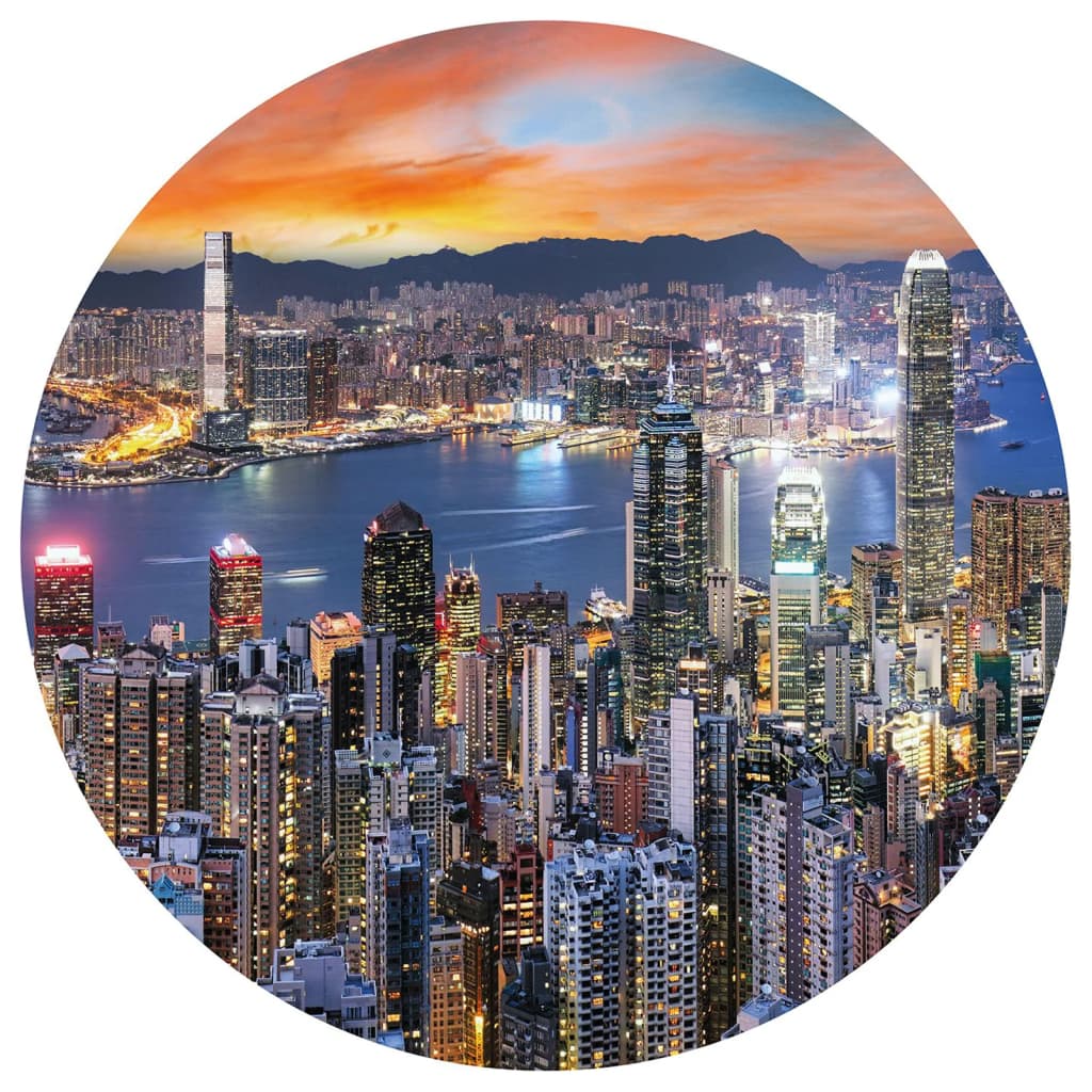 Wallart Wallow Circle Skyline bei Nacht 190 cm
