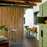 Wallart-Bretter Holz-Look Recycelte Eiche Vintage Brown
