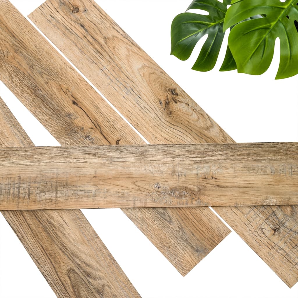 Wallart-Bretter Holz-Look Recycelte Eiche Vintage Brown