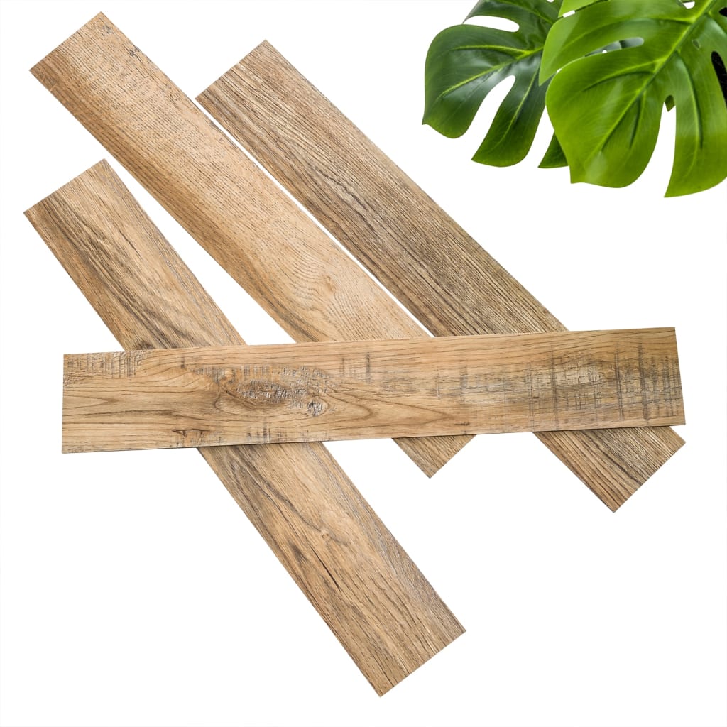 Wallart-Bretter Holz-Look Recycelte Eiche Vintage Brown