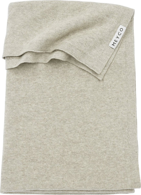 Meyco Baby-Strick-Basic-Kinderbettdecke – Sandmelange – 100 x 150 cm – 1,0 Tog