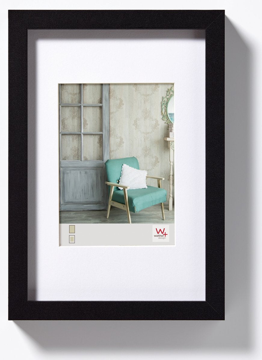 Walther Stockholm - MDF-Holzrahmen - Fotogröße 18x24 cm - Schwarz
