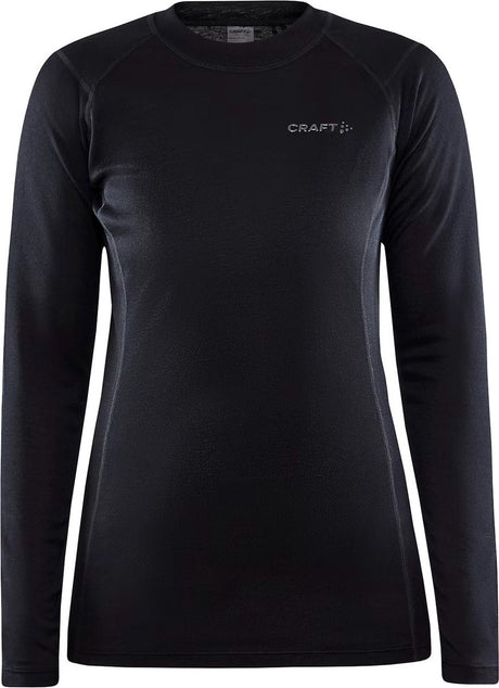 Craft - Größe M - warmes Thermoshirt Damen - Langarm - Core Warm - Schwarz