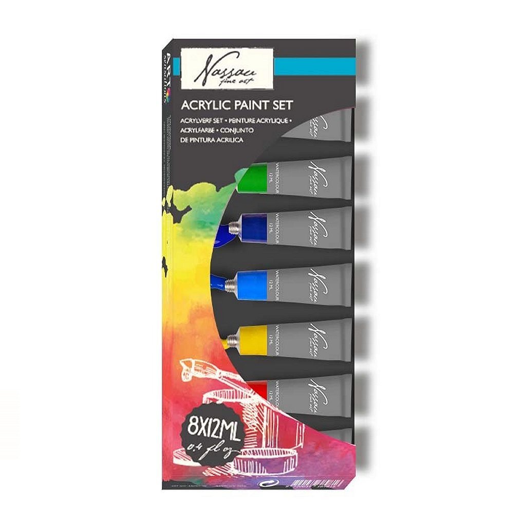 Nassau Acrylfarben-Set, 8x12ml