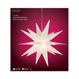 Lumineo Lumineo Christmas Star PVC stetige weiße 6 LEDs innen außerhalb von 60 cm