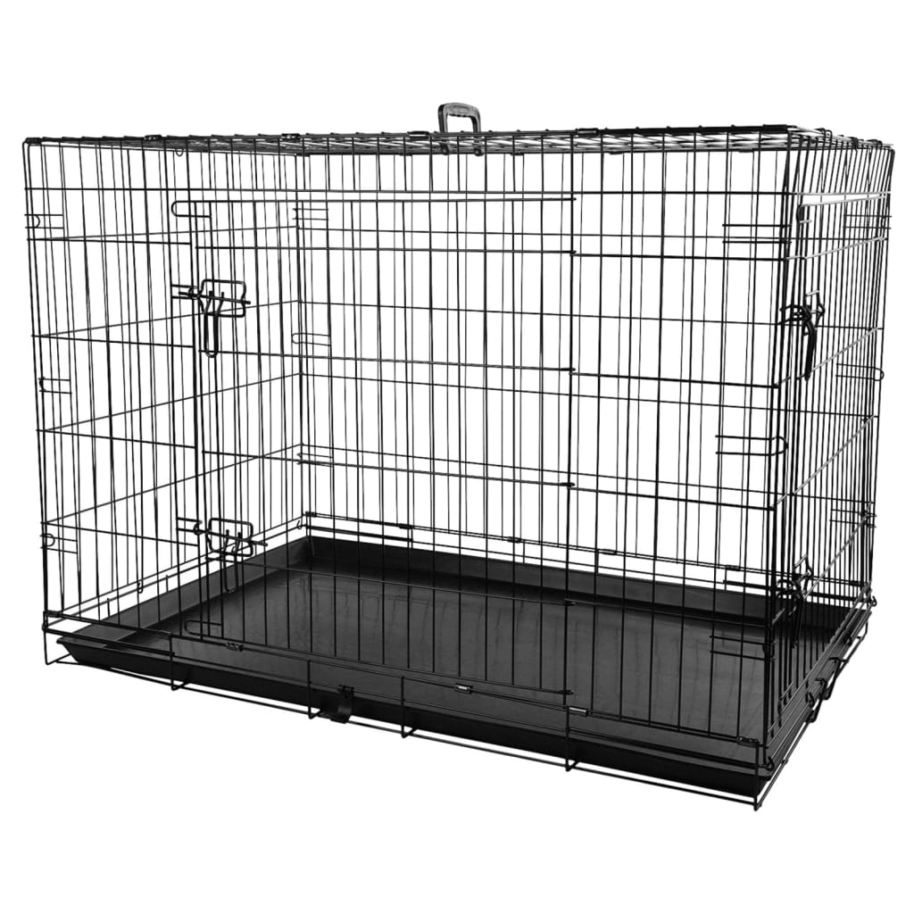 Flamingo Flamingo Wire Gage con porta scorrevole Mezo XL 70x109x77 cm nero