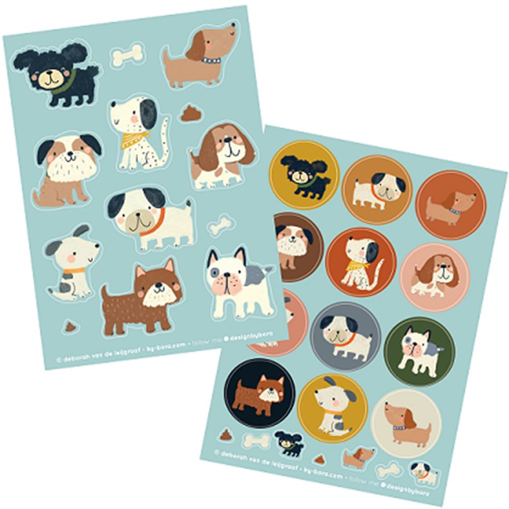 Bora stickervellen 2 x a6. pup (5 sets)
