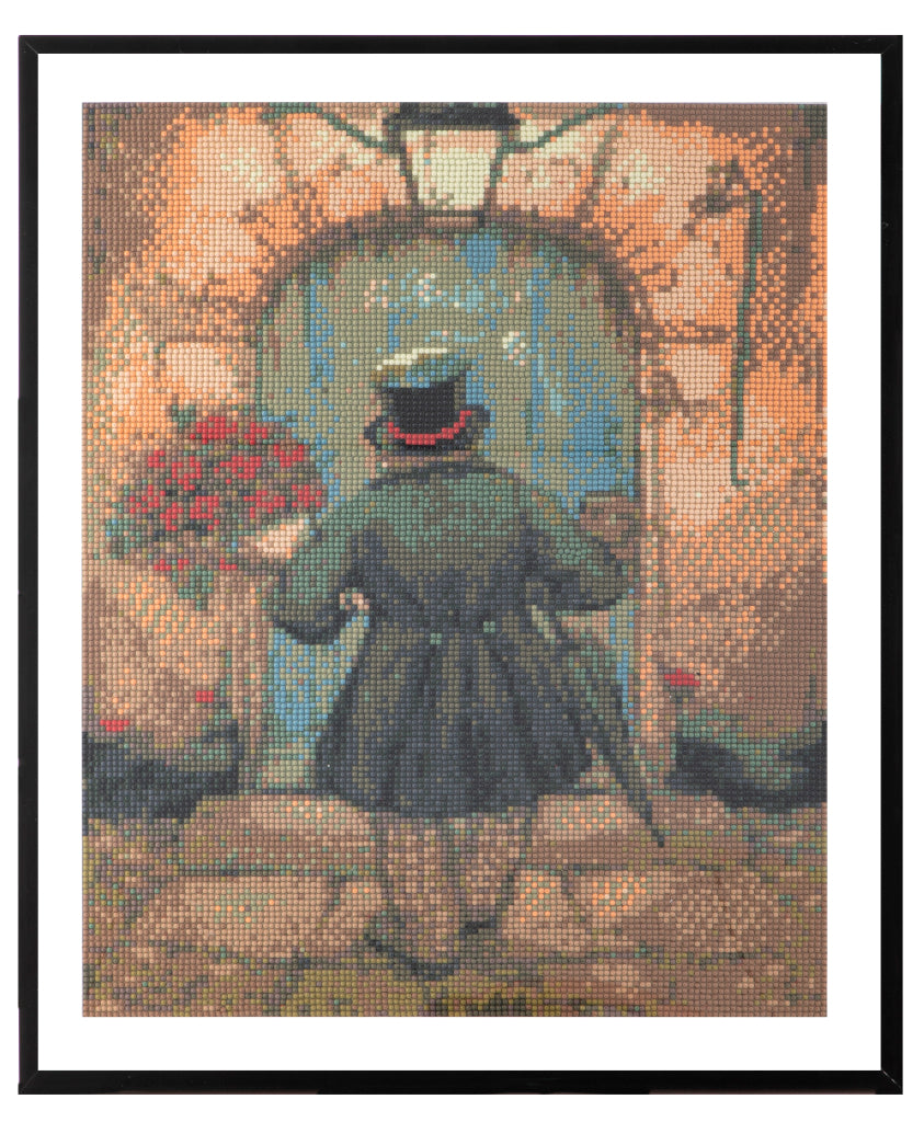 Grafix Diamond Maleri Anton Pieck mand med roser 40x50 cm