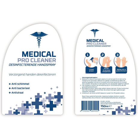 Medical Pro Cleaner Desinfektions-Handspray 750 ml Box 10 Stück