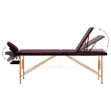 Vidaxl Massage Table Tableabsible 3 Zonen Holzwein