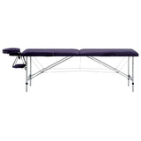 Vidaxl Massage Table Sammenfoldelig 2 zoner Aluminium lilla