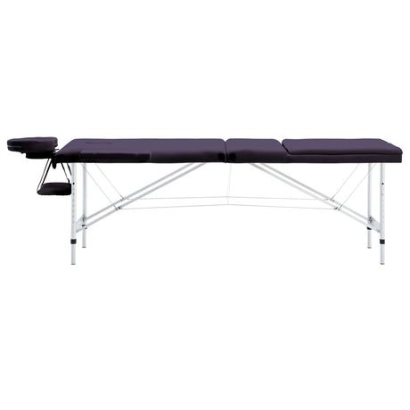 Vidaxx klappbare Massageliege 3 Zonen Aluminium Lila