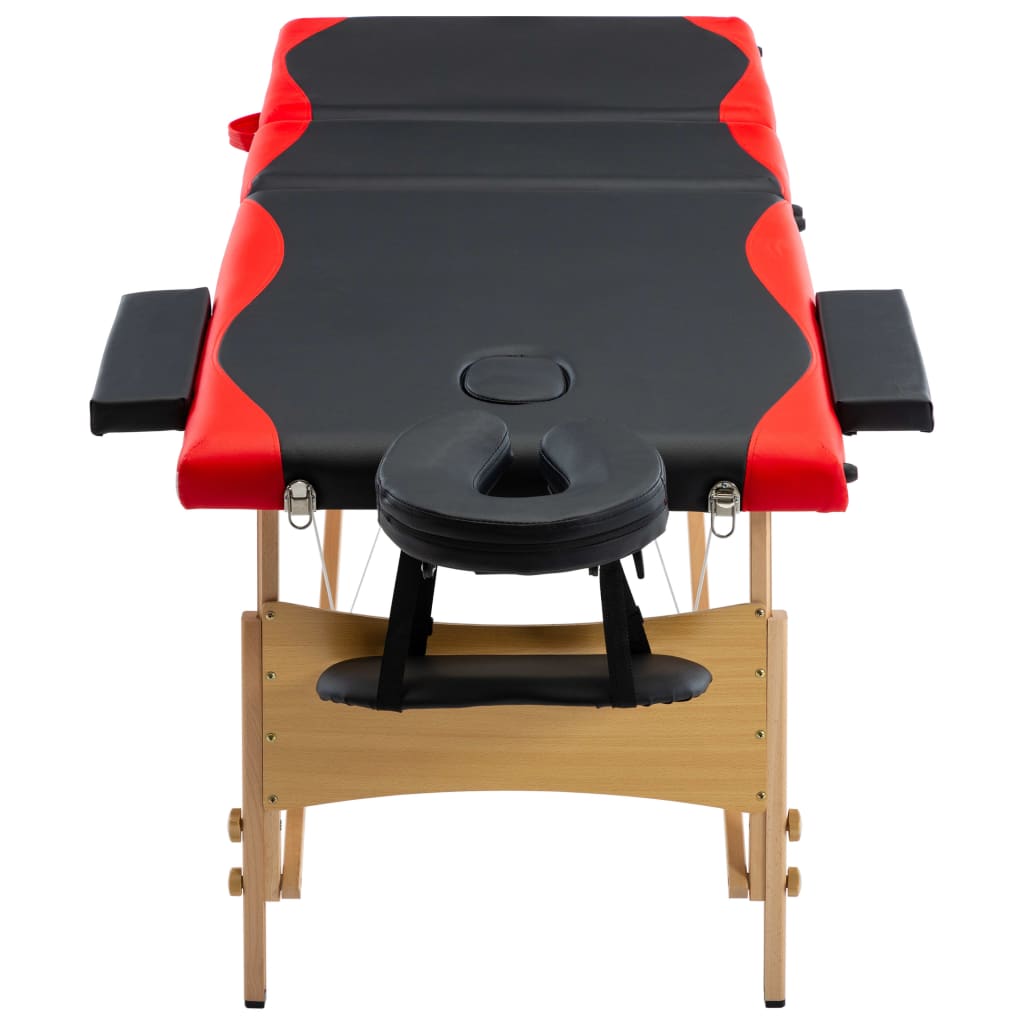 Vidaxl Massage Table Colpoble 3 zone Bianco e rosso