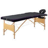 Vidaxl Massage Table Colpoble 3 zone Bianco e viola