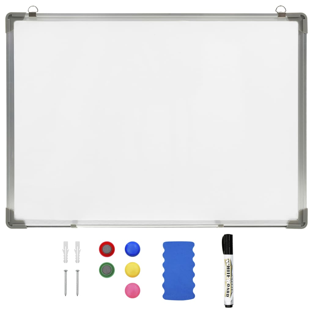 Vidaxl Whiteboard Magnetico 90x60 cm acciaio bianco