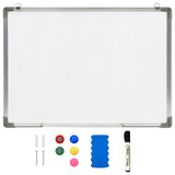 Vidaxl Whiteboard Magnetic 90x60 cm Stahlweiß