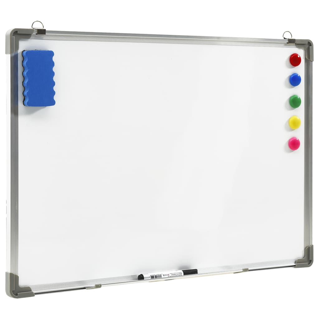 Vidaxl Whiteboard Magnetico 90x60 cm acciaio bianco