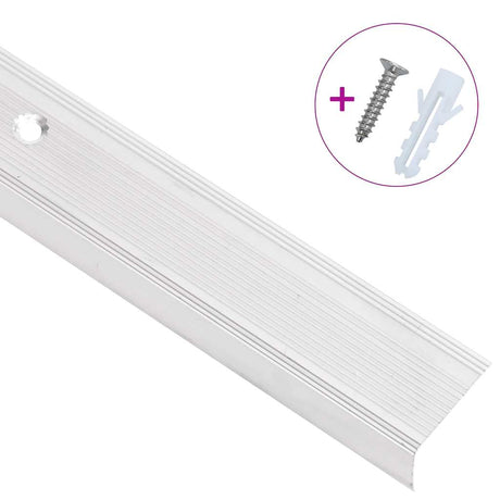 Vidaxl trapneuzen l-vormig 15 st 90 cm aluminium zilverkleurig