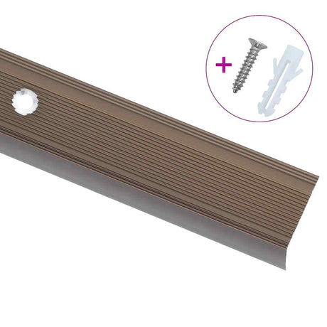 Vidaxl trapneuzen l-vormig 5 st 90 cm aluminium bruin