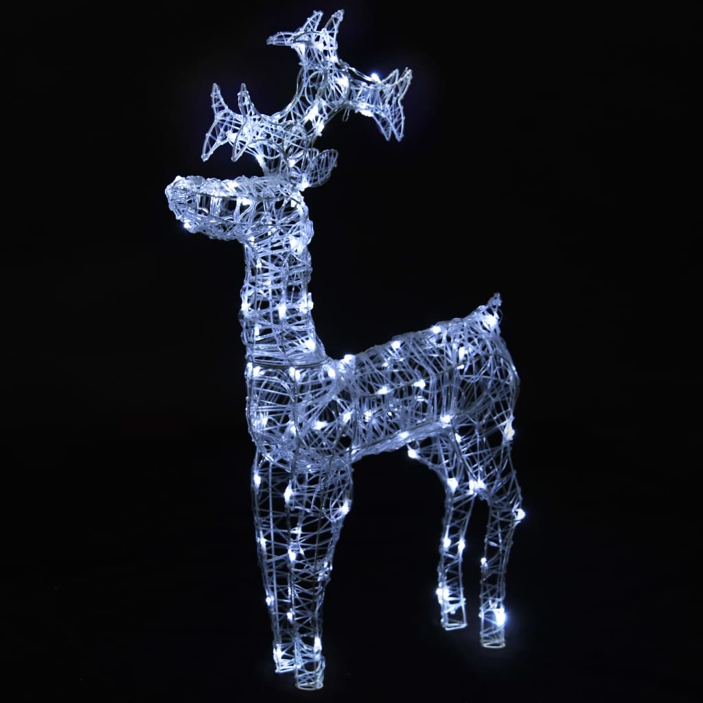 Vidaxl Christmas Decoration Reindeer 90 LEDS 60X16X100 CM acrylique