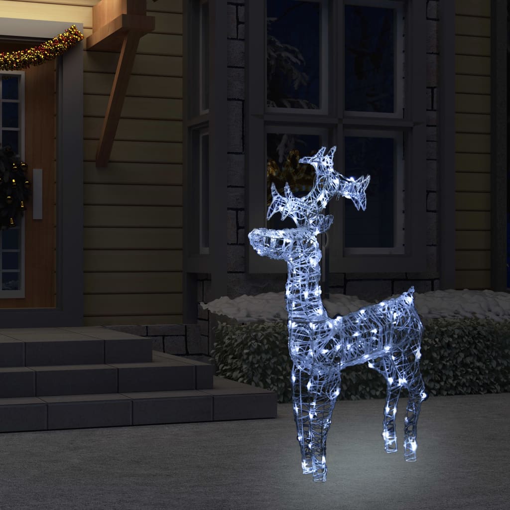 Vidaxl Christmas Decoration Reindeer 90 LED 60x16x100 cm acrilico