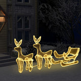 Vidaxl Christmas lights 2 reindeer and sled with mesh 648 LEDs