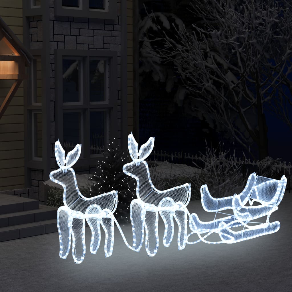 Vidaxl Christmas Lights 2 Reindeer e SLED con mesh 648 LED