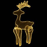 Vidaxl Christmas Decorations Reindeer med mesh 306 LEDS 60x24x89 cm