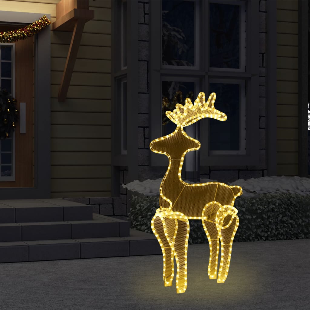 Vidaxl Julepynt Reindeer med netting 306 LED 60x24x89 cm