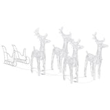 Vidaxl Decoration Reindeer e slitta 280x28x55 cm acrilico