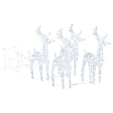 VIDAXL -Weihnachtsdekoration Rentiere und Sled 280x28x55 cm Acrylic