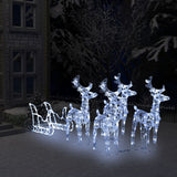 Vidaxl Decoration Reindeer e slitta 280x28x55 cm acrilico