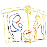 VIDAXL Weihnachtsdekoration Krippenszene 240 LEDs 116x41x87 cm