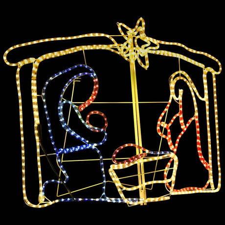 Vidaxx Weihnachtsdekoration Krippe 240 LEDs 116x41x87 cm