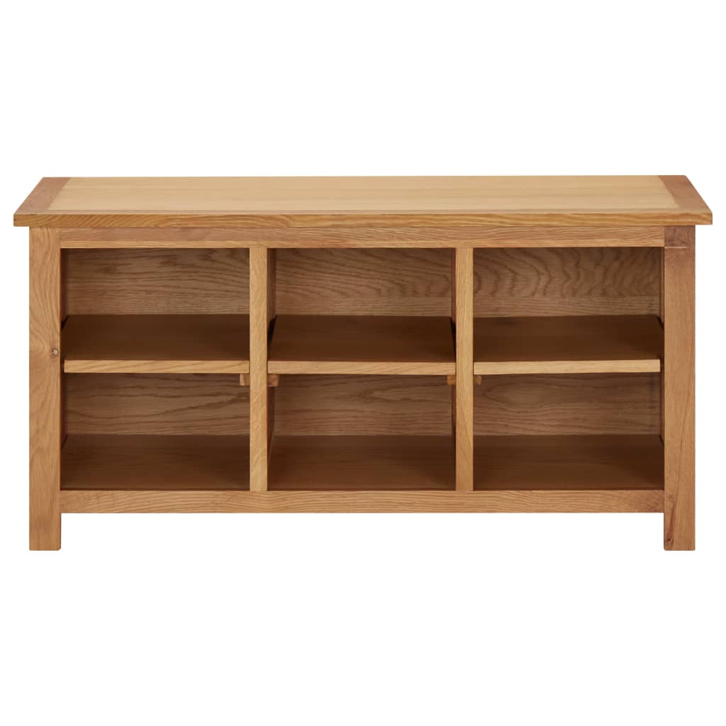 Vidaxl Shoe Rack 90x37x45 cm Solid Oak