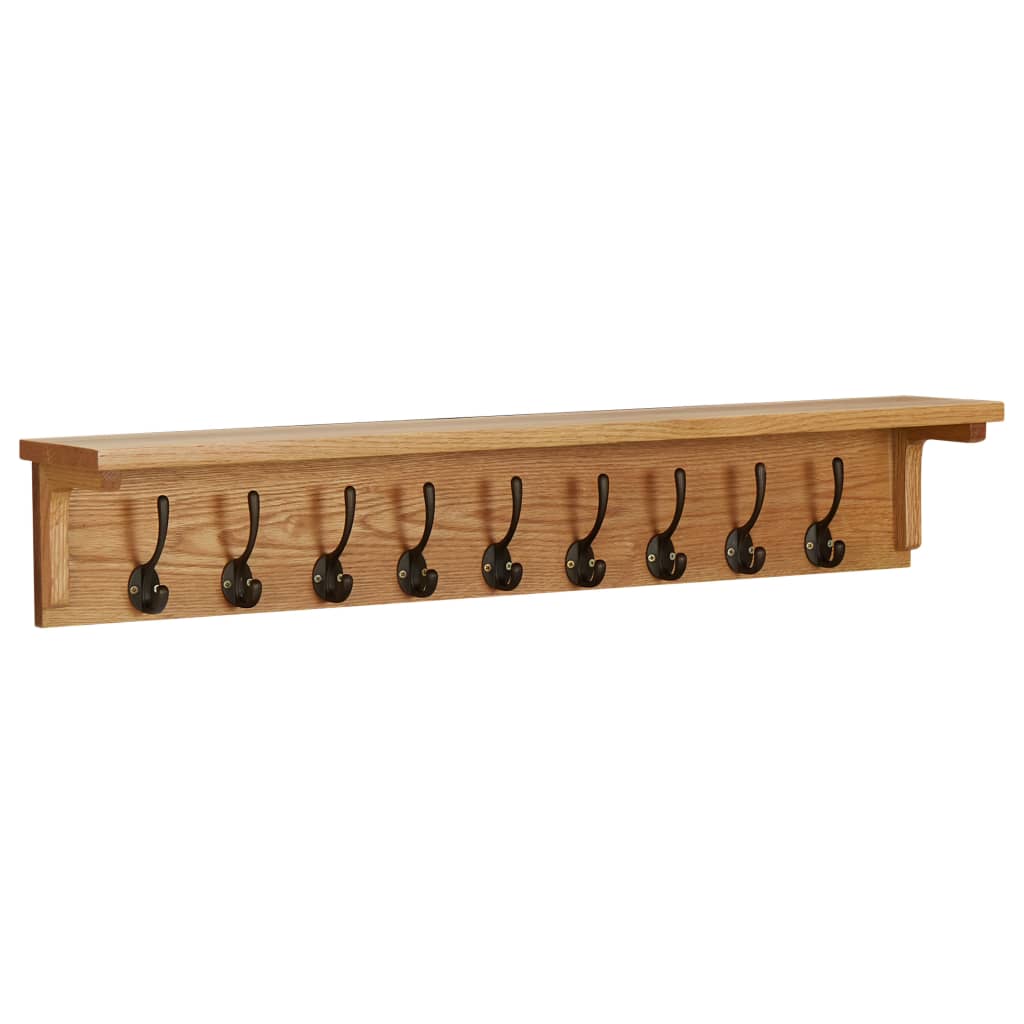 Vidaxl Coat Rack 90x16x16 cm Solid eik