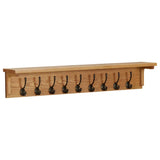 Vidaxl Coat Rack 90x16x16 cm Solid Oak