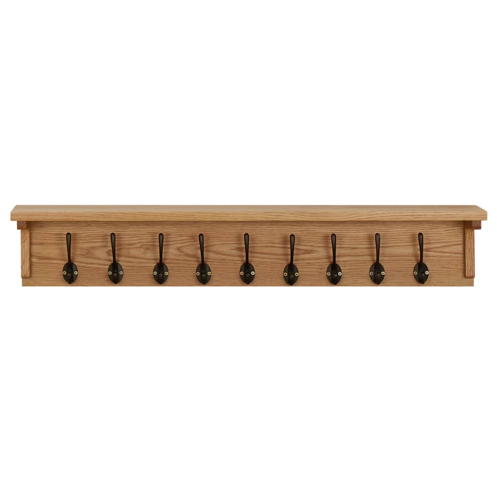 Vidaxl Coat Rack 90x16x16 cm Solid eik