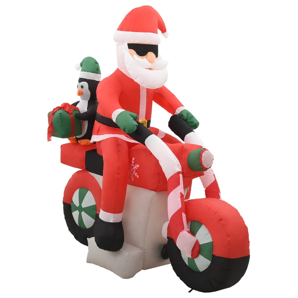 Vidaxl Santa oppustelig på motorcykel LED IP44 160 cm