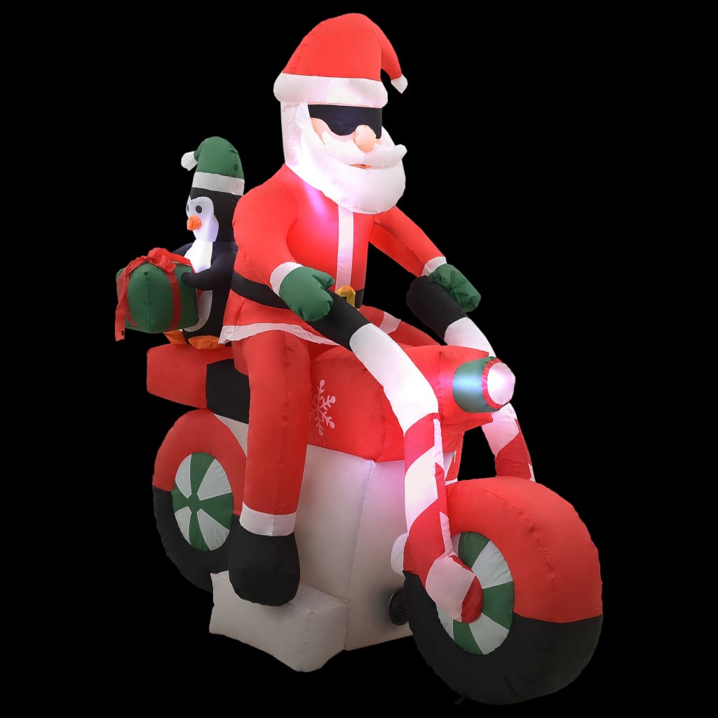 Vidaxl Santa oppustelig på motorcykel LED IP44 160 cm