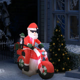 Vidaxl Santa oppustelig på motorcykel LED IP44 160 cm