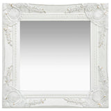 Vidaxl Wall Mirror Baroque Style 40x40 cm hvit