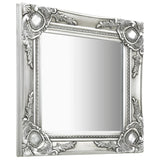 Vidaxl Wall Mirror Baroque Style 40x40 cm srebrny kolor