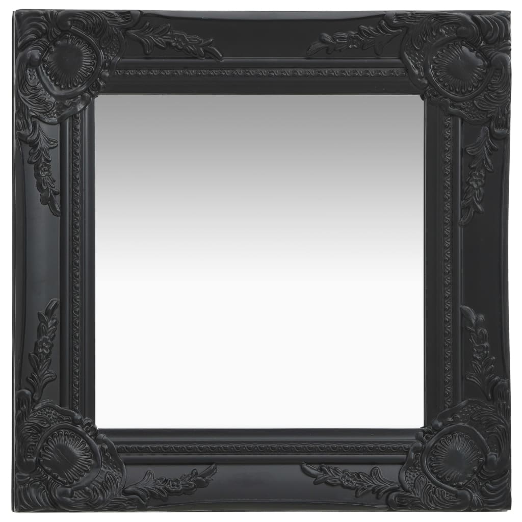 Vidaxl Wall Mirror Baroque Style 40x40 cm sort