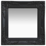 Vidaxl Wall Mirror Barroque Style 40x40 cm Negro